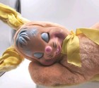 Rare Vintage 1960s Picture Book Rushton Style Sleeping Rubber Face Bunny Rabbit 