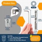 Exqumart 50 Pcs Premium Threaded Inserts For Wood  1 4-20