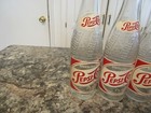 Lot Of 3 Vintage 1950s Sparkling Pepsi 8oz Soda Pop Glass Bottles