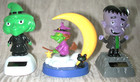 Lot 8 Solar Powered Dancing Figure Halloween Pumpkin Frankenstein Witch Skeleton