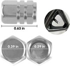 4x Aluminum Tire Wheel Rims Stem Air Valve Caps Tyre Cover Car Truck Bike Silver