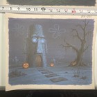 Spongebob Animation Cel Back   ground Print Vintage Cartoons Art Halloween Bg R