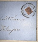 1 4 Of 8 Reales Brown On Cover Guanajuato To Celaya September 11 1861 Nf  8 1 4