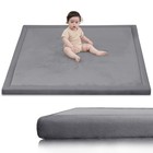 Ultra Soft Baby Play Mat For Floor 1 3  Thick Elasti 50   50   1 3  Dark Grey