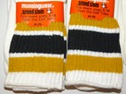 New Mens 3 Pr Vintage Tube Sock Lot Sz 9-14 Stripes Over Calf Munsingwear Stripe