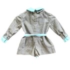 Vintage Childrens Toddlers Gray Romper 4t