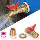 Brass Rain Barrel Spigot Quarter Turn Ball Valve Spigot With Bulkhead Fitting