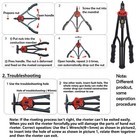 Hand Nut Riveter 440mm 17  Rivet Gun Kit Rivnut Thread Setting Tool Nut Setter N