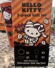 Hello Kitty Halloween Black Cat 5 Piece Kids Dinnerware Set Melamine Sanrio Gift