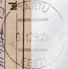 Estonia Postal Franking  Error 30  1 94 Franked 30 11 94 With 01-12-94 Backstamp