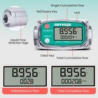 Digital Turbine Fuel Flow Meter 0 8-13 2 Gpm Inline Npt For Water  Diesel  Gas