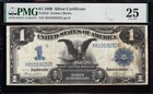 Very Nice Bold   Crisp Vf 1899  1  black Eagle  Silver Cert   Pmg 25  19232x