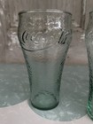 Vintage Coca-cola Coke Green Hammered Texture Drinking Glass 5x 6    16oz  1x 4   