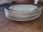 Lot Of 8 Royal Worcester Fine Bone China Regency Blue 6  Bread   Butter Plates