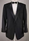 Jos A Bank Black 1-btn Notch Lapel Tuxedo Formal Suit Portly 48l