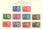 25 Hungary Airmail Semi Postal Stamps On Old Album Pages 1948-1957 Mint   Used