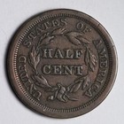 1851 Braided Hair Half Cent Xf E106 Tabl