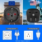 Ofoaeea Europe To Us Plug Adapter Black 2 Pack