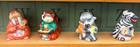 Franklin Mint Porcelain 26 Alphabet Animal Thimbles 1985   Shelf