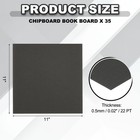 Chipboard Book Board  11 X 11 Inch 22 Pt 35 Pcs Binding Supplies  Black