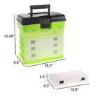 Storage Tool Organizer Utility Box W  4 Drawers 19 Compartments Carrying Handle