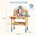 Wooden Kids Tool Workbench Set Toy Construction Workshop For Toddlers Gift