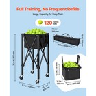 Uimoso Foldable Tennis Ball Cart With 120ball Capacity For Pickleball And Tennis