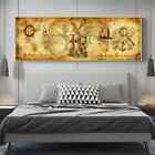 A Map Of The World Retro Old Pictures Canvas Painting Prints Home Decor Posters