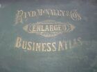 Rare Antique 1908 Rand Mcnally   Co  Enlarged Business Atlas 21 x15 5 -397 Pages