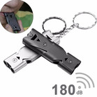 1pc Stainless Steel Double Tube Survival Whistle High Frequency Emergency Signal