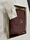 Coach Boxed Corner Zip Wristlet In Glittered Signature Leather Nwt F80214