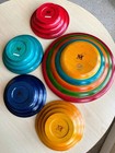 Manzoni Pietro Viteri Xl Wooden Ring salad Bowl Multicolor  16   Set