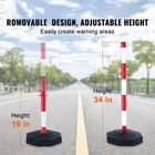 4pcs Traffic Delineator Post Cones With Fillable Base 8ft Chain Adjustable