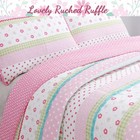 Kids Girls Twin Quilt Bedding Set 100  Cotton Pink Polka Dot  2pcs Reversible