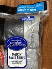 Men   s Hanes 2 Pack Black   Grey Tagless Boxer  Briefs Large 100  Cotton