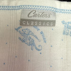 Vintage Carters White And Blue Baby Blanket Cotton Nursery Rhymes Lovey 27 X 31