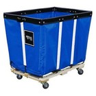 Basket Truck Vinyl Liner 6 Bushel 600 Lb Capacity Blue 30in Rolling Cart