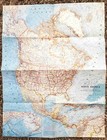 National Geographic Original Apr 1964 Map Of North America