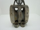 Huge 4 Inch Double Wood Bronze  Pulley Block And Tackle Sail Boat  c4c2763 