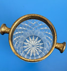Vintage 9  Cut Diamond Crystal Glass Ice Bucket