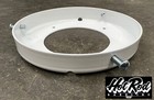 6  White Powder Coated Steel Gas Pump Globe Holder