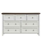 Farmhouse 7 Drawers Dresser For Bedroom wood Rustic Dresser Tv Stand storage Dre