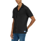 Scotch   Soda Men s Jersey Short Sleeve Button Up Shirt Relaxed Fit Black Size L
