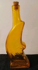 Rare Man In Moon Bottle Italy  Amber Color Mod Dep Crescent Moon
