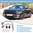 2set Side Marker Light Bulb Socket Pigtail Wiring For Ford Fiesta No 6r3z13411ba