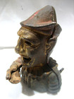 Antique  Humpty Dumpty Clown Mechanical Arm Cast Iron Bank