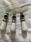 Vintage Old Antique Bathroom Sink Porcelain Hot   Cold Teardrop Faucet Handles