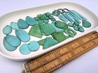 56 Pcs Vintage Green Enamel Metal Jewelry Craft Findings Pendants Artisan Lot
