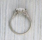 Vintage Art Deco Style 2ct Lab Created Diamond Engagement 14k White Gold Fn Ring