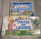 Vintage Board Game Lot Chutes   Ladders 1979   Tell-a-story Ravensburger
